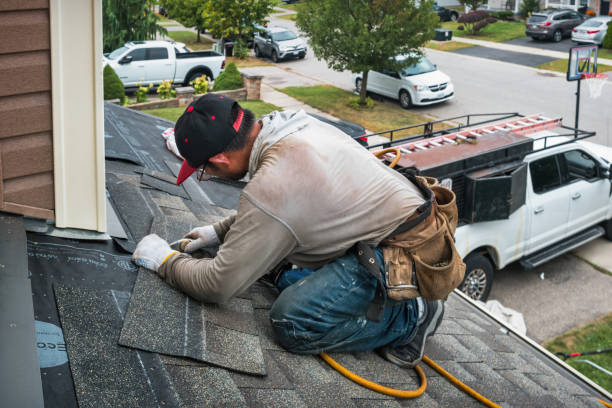 Professional Gutter Installation technician working in Scotland, MD